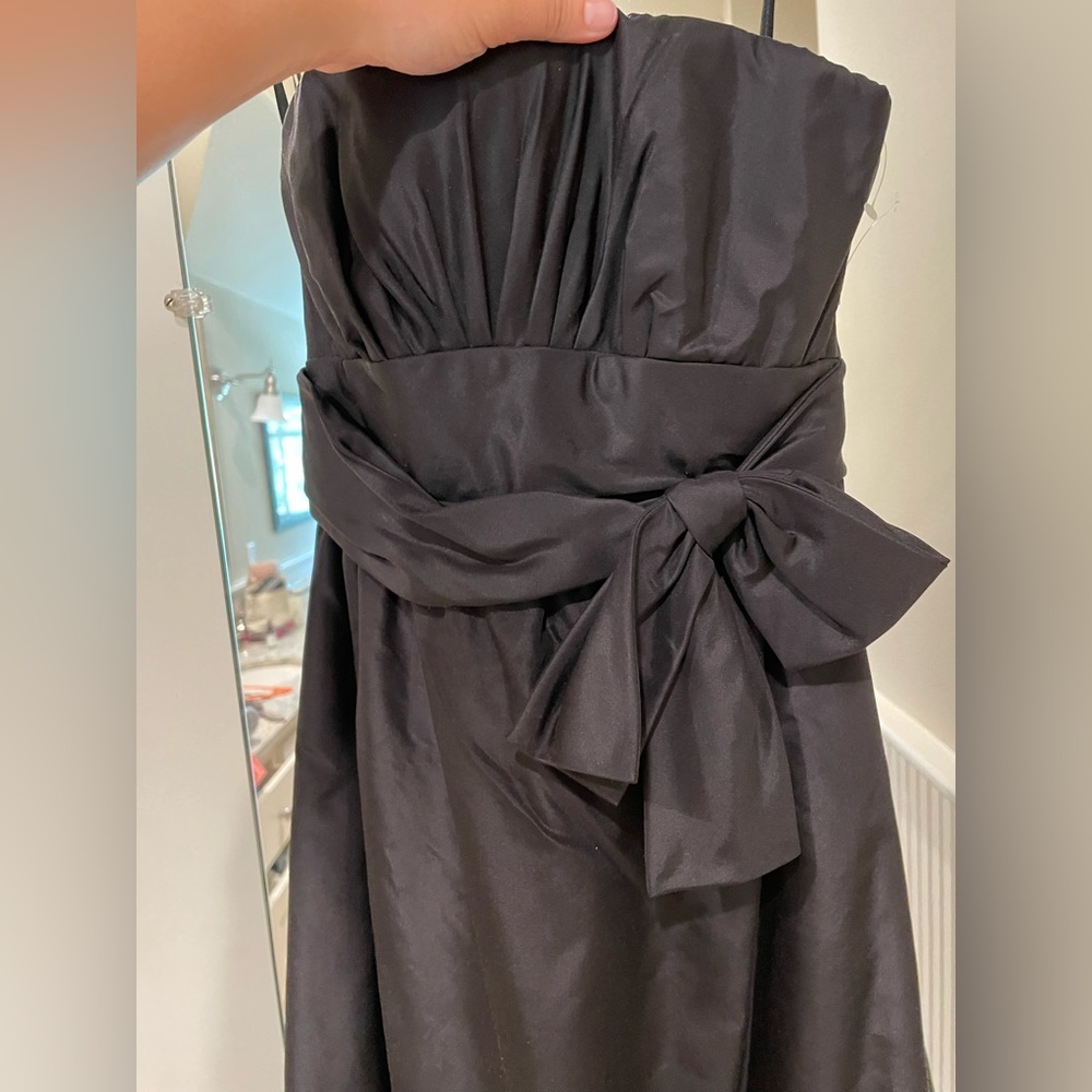 Amsale size 4 black floor length gown